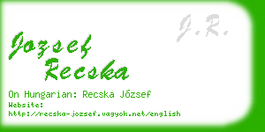 jozsef recska business card